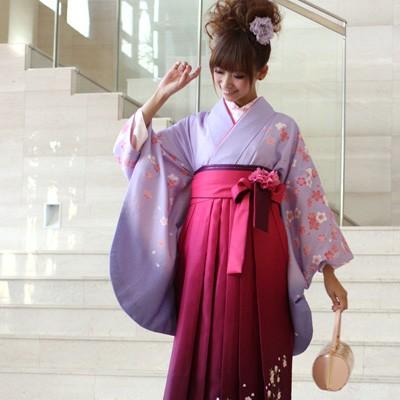 卒式 袴 賃借 女 卒式袴仕掛ける 2尺袖お召しもの＆袴 フルセット賃借 レンタル-レディースファッション