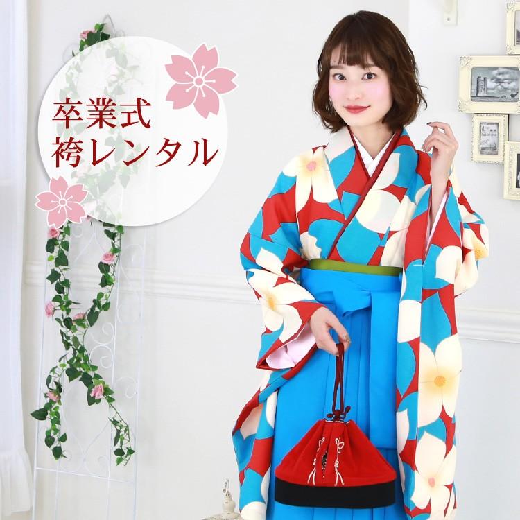 卒業式 袴 レンタル 袴セット 女性 卒業式袴セット 赤地に白い花 レトロ Re H Ky0317 なでしこレンタル 通販 Yahoo ショッピング