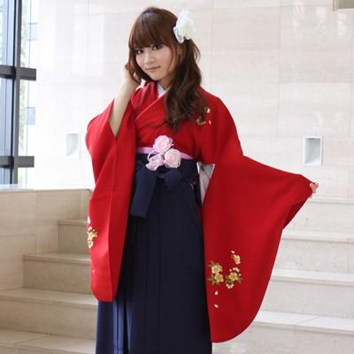 ト*プ様 卒業着物袴セット(大矢絣赤色、刺繡袴)　お揃い巾着付き　着物未使用 ト*プ様 卒業着物袴セット(大矢絣赤色、刺繡袴) お揃い巾着