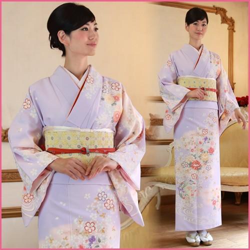 訪問着 レンタル 19点フルコーディネートレンタルセット「薄紫地に金彩花紋様と流水」結婚式 入学式 七五三 訪問着 レンタル 19点フルコーディネートレンタルセット「薄紫地に金