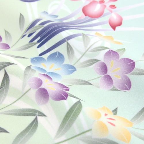 訪問着 19点フルコーディネートレンタルセット「淡い緑色地に花車と