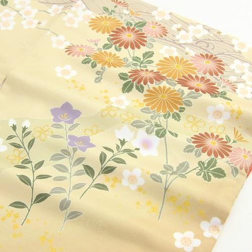訪問着 19点フルコーディネートレンタルセット「黄色地に菊 桜 桔梗