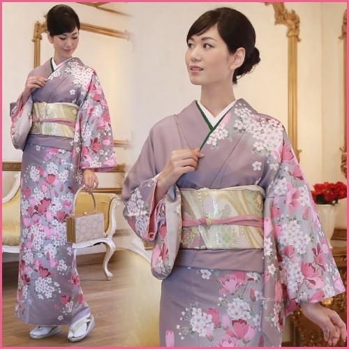 訪問着 レンタル 19点フルコーディネートレンタルセット「薄紫地に桜」結婚式 入学式 七五三 訪問着 19点フルコーディネートレンタルセット「薄紫地に桜」結婚式