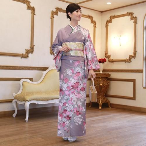 訪問着 19点フルコーディネートレンタルセット「薄紫地に桜」結婚式