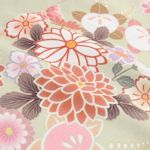 訪問着 19点フルコーディネートレンタルセット「淡い黄緑色地に菊 牡丹