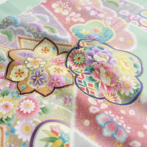 レンタル 訪問着 19点フルコーディネートレンタルセット「水色地に牡丹