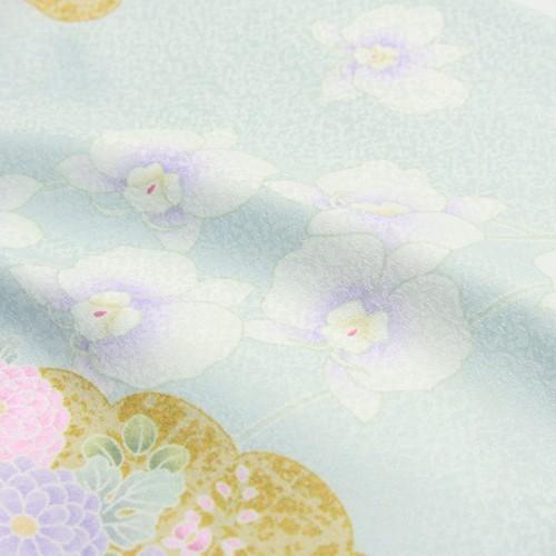 レンタル 訪問着 19点フルコーディネートレンタルセット「水色地に金の