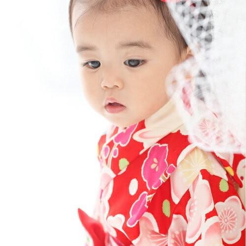 Japan Style 袴 1歳 女の子 レンタル ひな祭り 雛祭り 衣装 赤地にレトロ梅とうさぎ 赤ちゃん ベビー 一歳 着物 初節句 誕生日 正月 桃の節句 Re Ji 003 なでしこレンタル 通販 Yahoo ショッピング