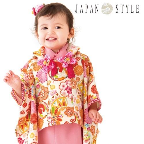 激安直営店 レンタルjapanstyle被布セット1歳女の子ひな祭り雛祭り衣装クリーム地に鶴菊梅女の子赤ちゃんベビー一歳着物衣装和服初節句ハーフバースデー誕生日正月 ベビー服 Materiais Audienciacerta Com