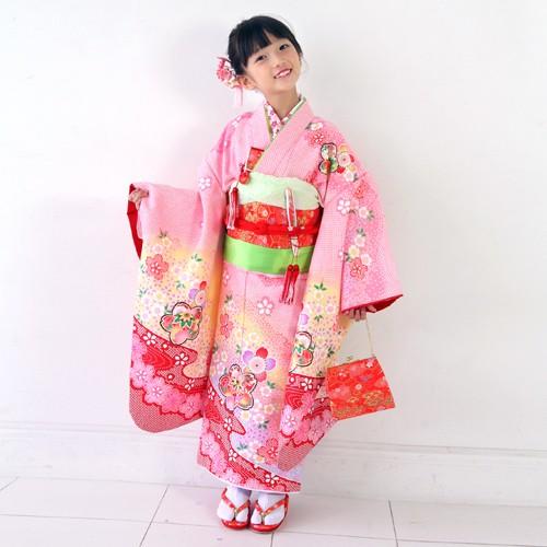 7歳 女の子 着物 七五三 四つ身 7-026 楽天市場】【レンタル】753