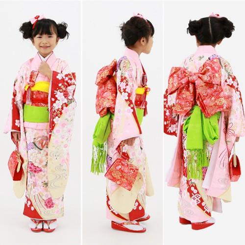 七五三 着物 7歳 レンタルフルセット 四つ身着物23点セットレンタル