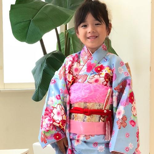 七五三 着物 7歳 レンタルフルセット 四つ身着物23点セットレンタル