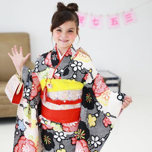 七五三 着物 7歳 レンタルフルセット 四つ身着物23点セットレンタル