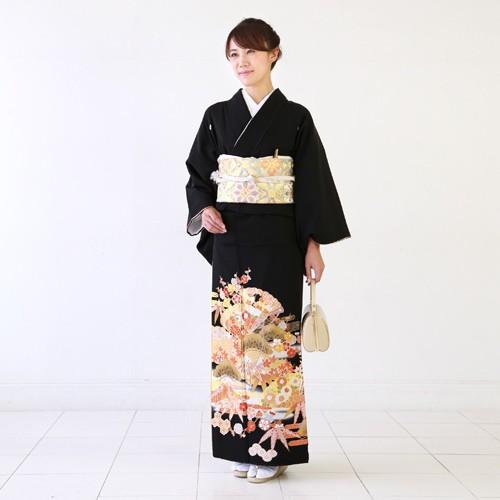 留袖 レンタル 桂由美 正絹黒留袖１９点フルコーディネートレンタルセット 桂由美 雲取りに金糸使い檜扇と松竹梅 Re T 0116 なでしこレンタル 通販 Yahoo ショッピング