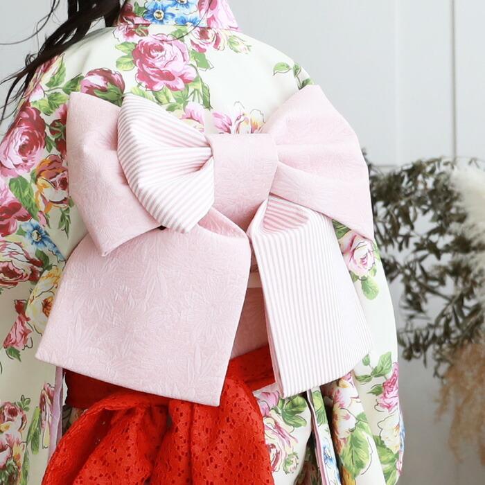 七五三 着物 7歳 フルセット 購入 販売「クリーム地にバラ 七五三 着物 7歳 フルセット 購入 販売「クリーム地にバラ