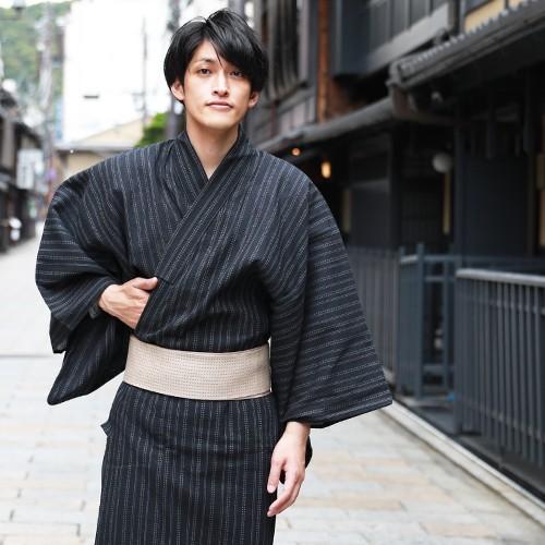 浴衣 メンズ セット おしゃれ 安い 男物高級綿麻浴衣3点セット 黒地に白縞 メンズ浴衣セット 男性 男 レトロ 大人 高級綿麻浴衣 角帯 下駄 黒 縞 M L Ll 113 Mens 015 なでしこ 通販 Yahoo ショッピング