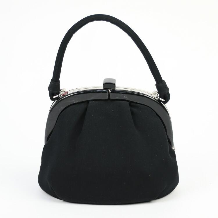 プチポワン風刺繍バッグ 「黒地にカラフル花柄刺繍」 和装バッグ un