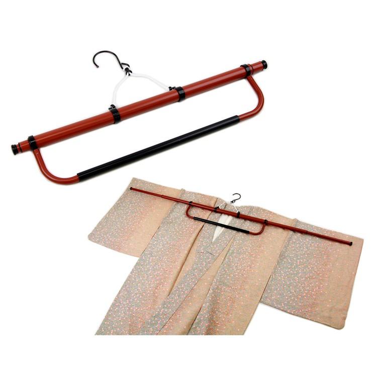 伸縮式きものハンガー 帯掛け付 着物用 着物ハンガー 〔zu