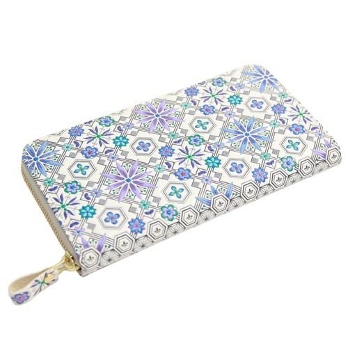 浅草文庫 長財布 レディース 財布 ブランド ラウンド長財布 花菱 ブルー 文庫革 使いやすい カード入れ カード入れ多い 和柄 和風 青 Asakusa Bunko Zu 40 Hanabishi Blue なでしこ 通販 Yahoo ショッピング