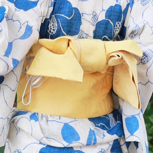 浴衣 レディース セット レトロ 高級変わり織り綿麻浴衣3点セット