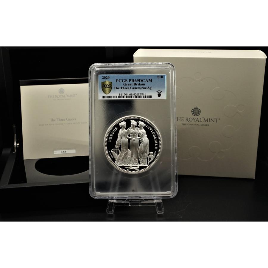 1835 イギリス スリーグレイセス プルーフ銀貨 PCGS PR67 DCAM 中国