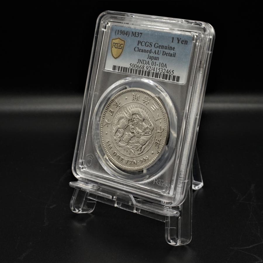 12 1904年（明治37）Original Japanese 1 Yen Silver Coin 1円銀貨 PCGS Genuine - AU Details (92 - Cleaned)｜nadesikoyamato｜02