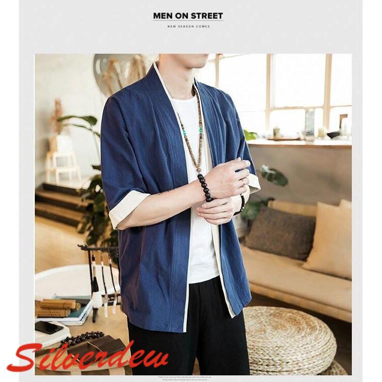 可愛いクリスマスツリーやギフトが トップス カーディガン メンズ 綿麻 羽織 カットソー アウター メンズ 夏 男性用 羽織 半袖 カジュアル上着 薄手 カーディガン 五分袖 アウター 綿麻 カットソー トップス 上着 Www Threeriversofs Com