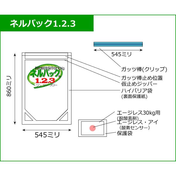 米保存袋 ネルパック1.2.3 - 30kg用 1セット/袋×1 − 一色本店（101-998045） |  | 02