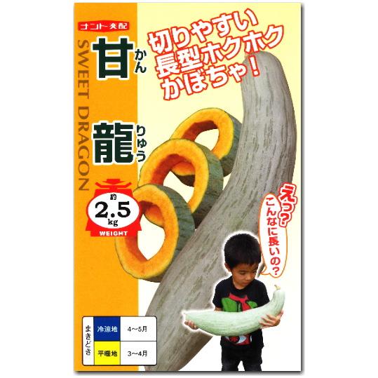 カボチャ 南瓜 種子 甘龍かんりゅう 5粒 かぼちゃ｜naeyanohaba