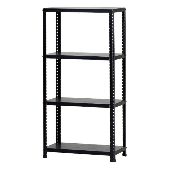 ダイソー スチール棚4段 CLE6312-4黒 : ナフコオンラインストア - 通販