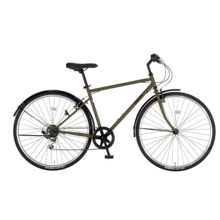 Feel sky クロスバイク 700×32C 6段 マットグリーン : ナフコ