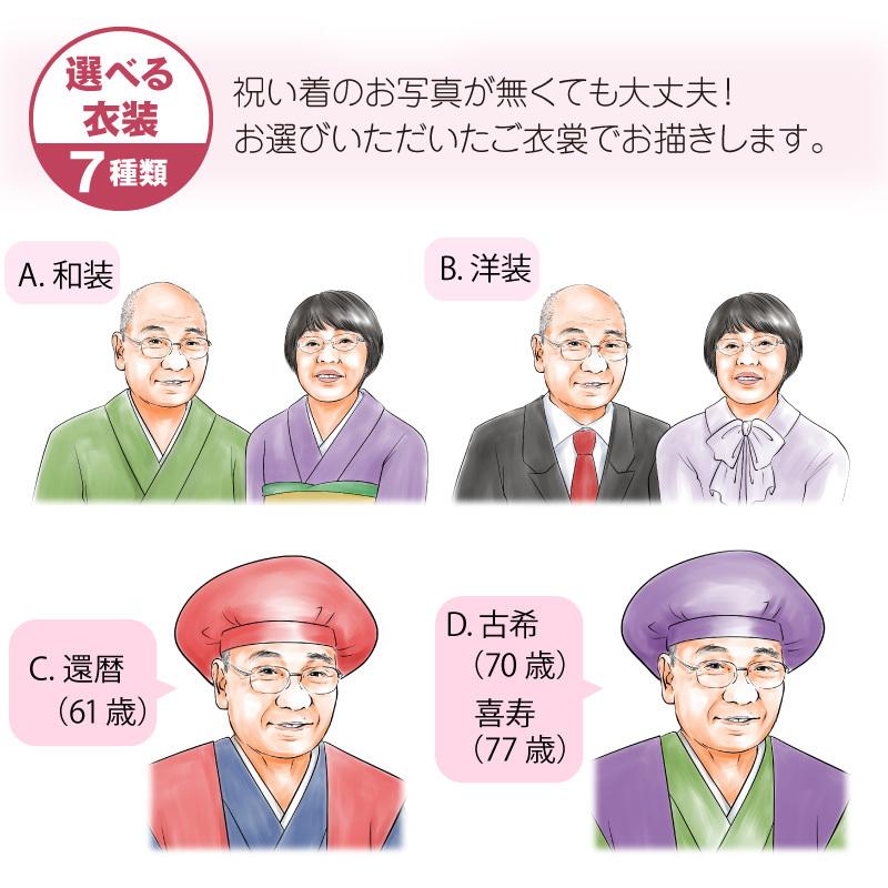 還暦 お祝い 似顔絵 寄せ書き 色紙 長寿 60歳 ギフト 名入れ 寄せ書き