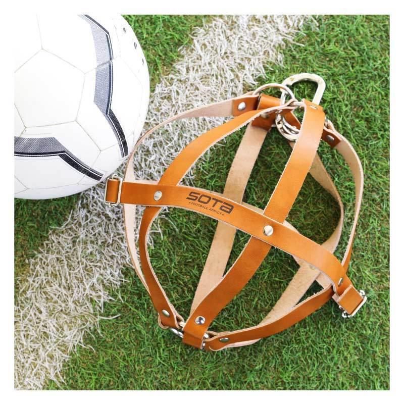 ボールネット ボールケース 名入れ おしゃれ 日本製 サッカー フットサル 球技 スポーツ用品 本革 サッカーボールホルダー Soccer Holder 名入れギフトのおもしろ名札工房 通販 Yahoo ショッピング