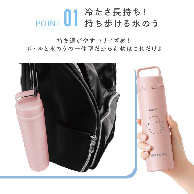 氷嚢 氷のう ボトル 魔法瓶 飲める アイスパック 水筒 名入れ 保冷 暑