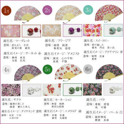 扇子 花 誕生花 扇子 誕生石ストラップつき 誕生花扇子 Tjh 01 名入れギフトのおもしろ名札工房 通販 Yahoo ショッピング