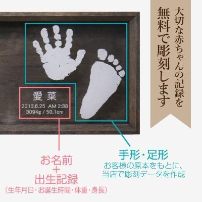 内祝い 出産祝い 両親 ベビー 名入り メモリアル 写真立て アクリル ギフト 贈り物   名入れ  wood photo frame 妖精のしるし Lサイズ2個セット｜nafudaya｜04