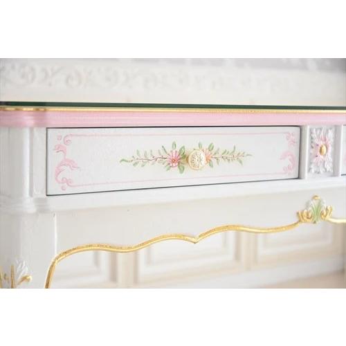 大特価!プリンセス姫系 ロココ調 ピンクローズ薔薇のデスク 大特価!プリンセス姫系 ロココ調 ピンクローズ薔薇のデスク