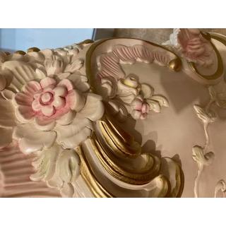 イタリア輸入 アンティーク調 ロココ調 天使とピンクローズ薔薇 イタリア輸入 アンティーク調 ロココ調 天使とピンクローズ薔薇