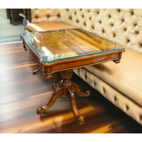 アンティーク調 ブラウンウッド マホガニー材 サイドテーブル コーヒー