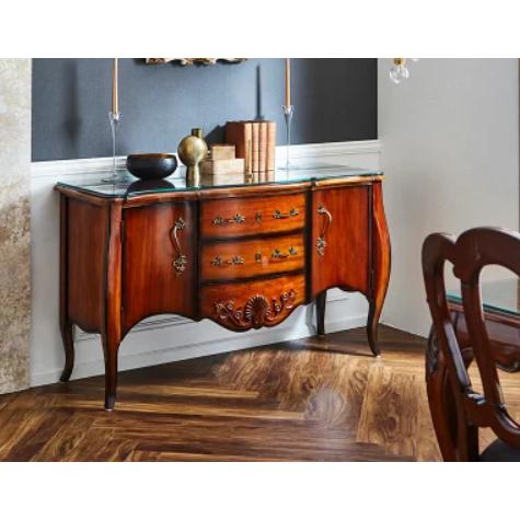 特価！アンティーク調 マホガニー材 ブラウンウッド サイドボード