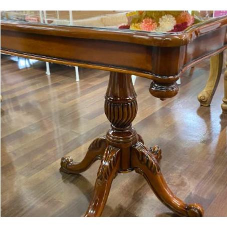 アンティーク調 ブラウンウッド マホガニー材 サイドテーブル コーヒー