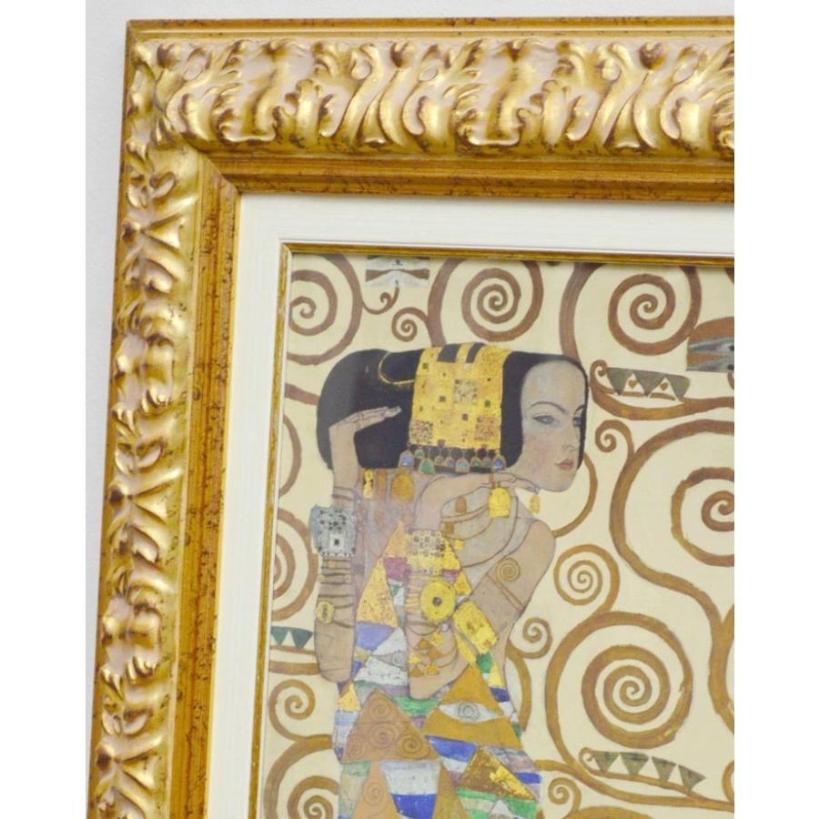 モダンアンティーク調 クリムト 抱擁 生命の樹 期待 3画まとめた絵画