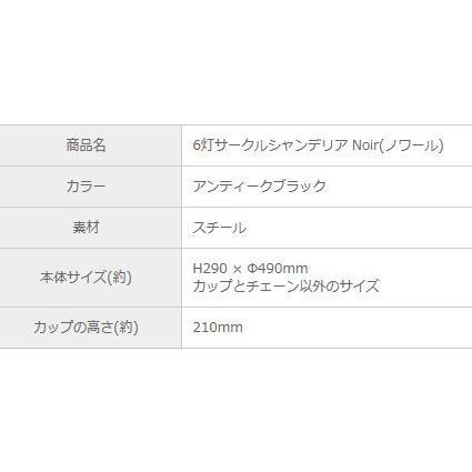 ♪オーブシャンデリア　IND-008/6　ノワール　アンティーク調バロック調ゴシック調ブラックシャンデリア６灯　_5