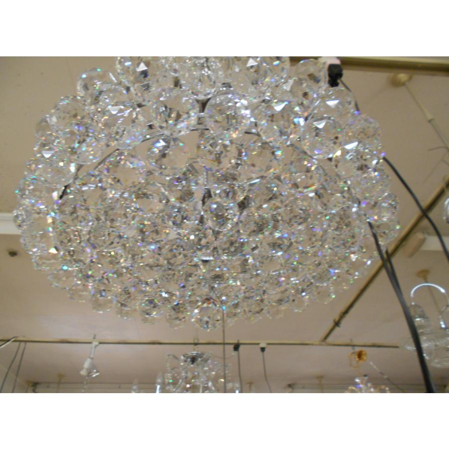 クリスタルガラス　シャンデリア 8灯 ガラス　アンティーク LED対応】 クリスタルガラスシャンデリア 8灯(レフィネメント