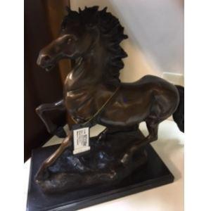 アンティーク調ブラウン馬のブロンズ像ブロンズ像馬の置物ブロンズ馬の彫刻型置物
