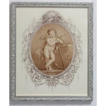 イタリア輸入可愛い天使の額絵　エンジェルの額絵　エンゼルの額絵　赤ちゃんの額絵　キューピットの額絵　