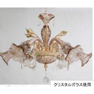 アンティーク調アンティークブラウンクリスタルガラスシャンデリア6灯