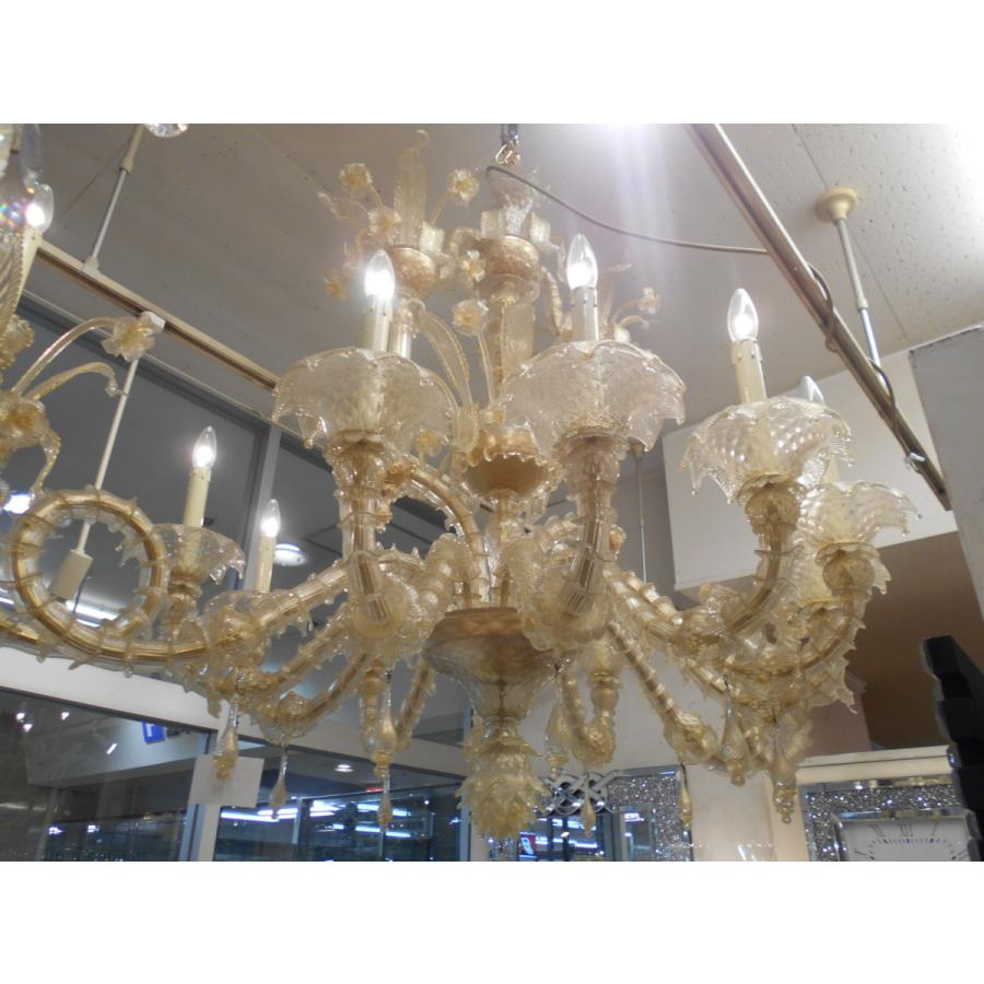 アンティーク調 シャンデリア 12灯 イタリア輸入アンティーク調ベネチアグラスシャンデリア12灯
