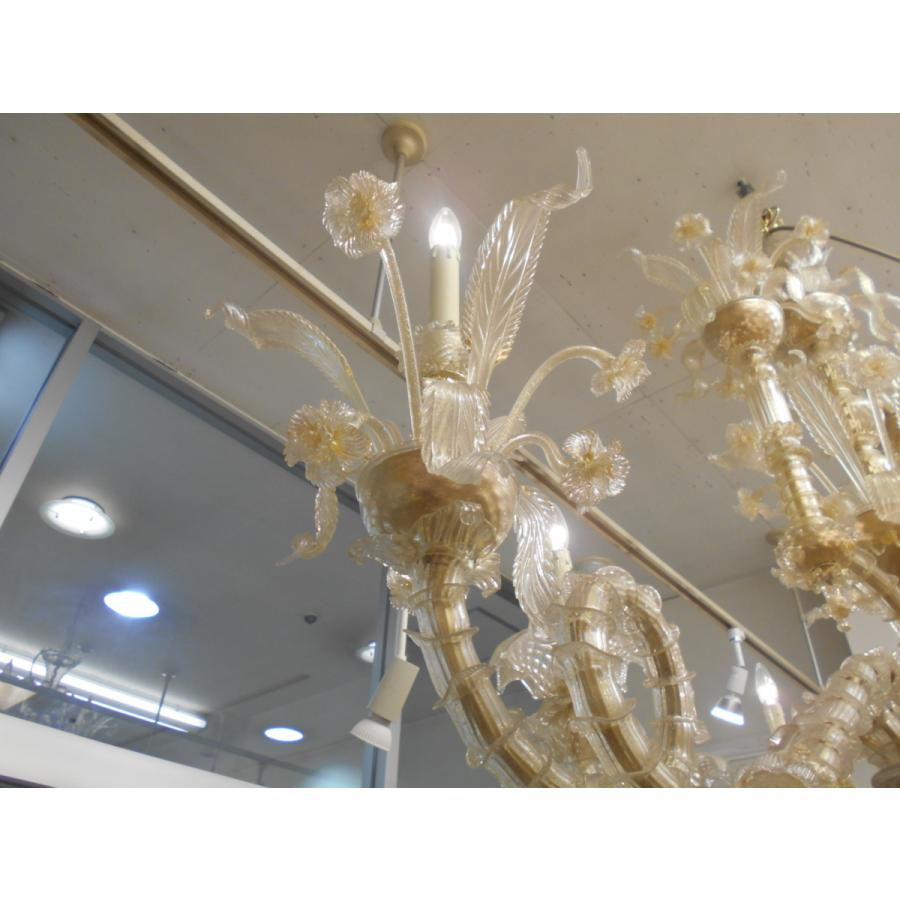 イタリア輸入アンティーク調ベネチアグラスシャンデリア12灯