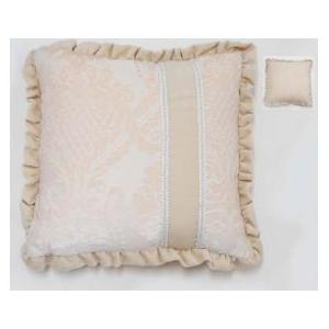 ♪ジェニファーテイラークリーム色クッションフリル付き　ジェニファーテイラーエレガントイエロークリームクッション | 